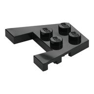 Wedge Plate 3 x 4 with Stud Notches [Reinforced Underside] (Black)
