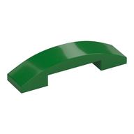 Brick Curved 4 x 1 Double, No Studs (Green)