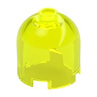 Brick Round 2 x 2 x 1 2/3 Dome Top, Hollow Stud (Trans-Neon Green)