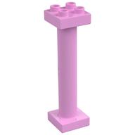 Duplo Support Column 2 x 2 x 6 Round with Open Latticed Back (Bright Pink)