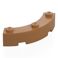 Brick Round Corner 4 x 4 Macaroni Wide with 3 Studs (Medium Nougat)