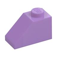 Brick Sloped 45° 2 x 1 with Bottom Pin (Medium Lavender)