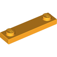 Plate Special 1 x 4 with 2 Studs, 3 Bottom Tubes (Bright Light Orange)