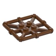 Plate Special 2 x 2 with Bar Frame Square (Reddish Brown)