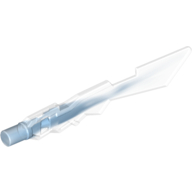 Weapon Sword with Jagged Edges and Marbled Trans Medium Blue Pattern (Trans-Clear)