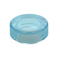 Tile Round 1 x 1 (Trans-Light Blue)