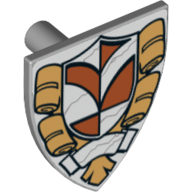 Shield Triangular with Town Hall Print (Light Bluish Gray)