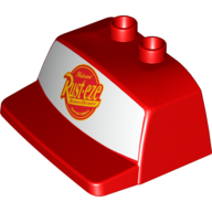 Duplo Truck / Semi-Tractor, Cab Top / Air Foil with Rust-Eze Logo on White Print (Cars Mack) (Red)