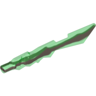 Weapon Sword with Jagged Edges and Marbled Trans-Brown Pattern (Trans-Green)