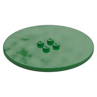 Plate Special Round 8 x 8 with 2 x 2 Center Studs with Groove (Green)