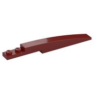 Brick Curved 10 x 1 [Symmetric Inside Ridges] (Dark Red)