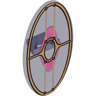 Shield Ovoid with Grip and Gungan Patrol Shield Print (Trans-Purple)