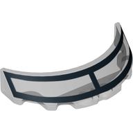 Windscreen 3 x 6 x 1 Curved with Black Window Outline Print (Trans-Clear)