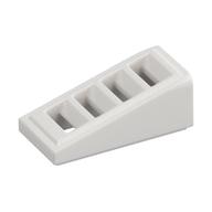 Brick Sloped 18° 2 x 1 x 2/3 with 4 Slots / Grate (White)