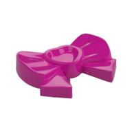 Headwear Accessory Bow with Heart, Long Ribbon and Pin (Magenta)