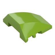 Brick Wedged, Curved 4 x 3 No Studs [Plain] (Lime)