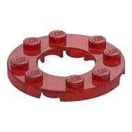 Plate Round 4 x 4 with 2 x 2 Round Opening (Trans-Red)