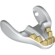 Creature Body Part, Warg Lower Jaw with Tan Teeth Print (White)
