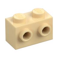 Brick Special 1 x 2 with 2 Studs on 1 Side (Tan)