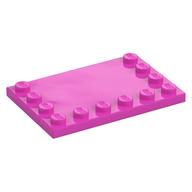 Plate Special 4 x 6, Studs on 3 Edges (Dark Pink)