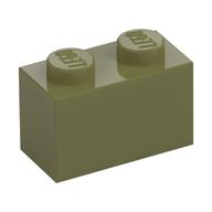 Brick 1 x 2 (Olive Green)