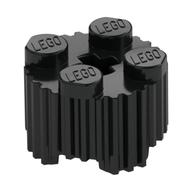 Brick Round 2 x 2 [Grill] (Black)