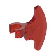 Weapon Axe Head, Clip-on (Viking) [Thick Clip] (Trans-Red)