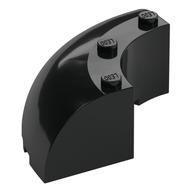 Brick Round Corner 6 x 6 x 2 (Black)