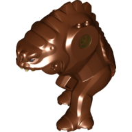 Creature Body Part, Rancor Body with Black Eyes Print (Reddish Brown)