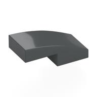 Brick Curved 2 x 1 No Studs [1/2 Bow] (Dark Bluish Gray)