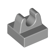 Tile Special 1 x 1 with Clip with Rounded Tips (Light Bluish Gray)