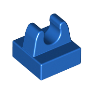 Tile Special 1 x 1 with Clip with Rounded Tips (Blue)