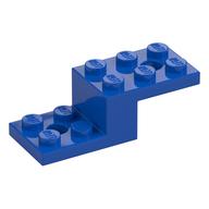 Bracket 5 x 2 x 1 1/3 with Holes, Pin Bottom (Blue)