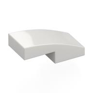 Brick Curved 2 x 1 No Studs [1/2 Bow] (White)