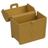 Duplo Treasure Chest Opening 2 x 3 x 3 with Detailed Lid Ends (Pearl Gold)