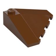 Brick Wedged, Sloped 18° 4 x 4 Corner (Reddish Brown)