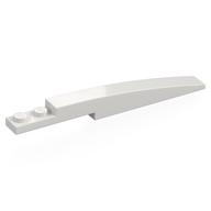 Brick Curved 10 x 1 [Symmetric Inside Ridges] (White)