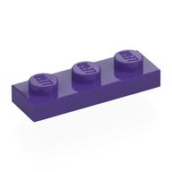 Plate 1 x 3 (Dark Purple)