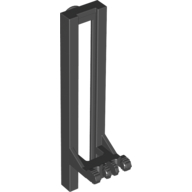 Forklift Mast Wide 1 x 2 Hinge Plate Locking with Rubber Belt Holder (Black)