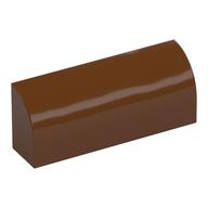 Brick Curved 1 x 4 x 1 1/3 No Studs (Reddish Brown)
