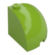 Brick Round Corner 3 x 3 x 2 Dome Top (Lime)