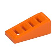 Brick Sloped 18° 2 x 1 x 2/3 with 4 Slots / Grate (Orange)