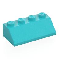 Brick Sloped 45° 2 x 4 (Medium Azure)