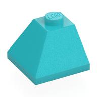Brick Sloped 45° 2 x 2 Double Convex (Medium Azure)