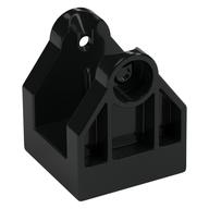 Duplo Train Crossing Gate Base / Crane Base with Bottom Hole (Black)