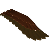 Animal Body Part, Bird, Eagle Wing - Left with Dark Brown Feathers Print (Reddish Brown)