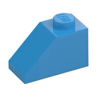 Brick Sloped 45° 2 x 1 with Bottom Pin (Dark Azure)