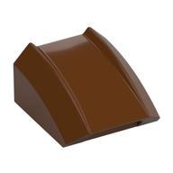 Brick Curved 2 x 2 with Lip, No Studs (Reddish Brown)