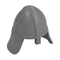 Helmet Castle with Neck Protector (Flat Silver)