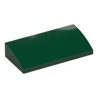 Brick Curved 2 x 4 x 2/3 No Studs, with Bottom Tubes (Dark Green)